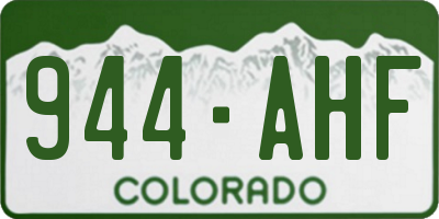 CO license plate 944AHF