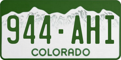 CO license plate 944AHI
