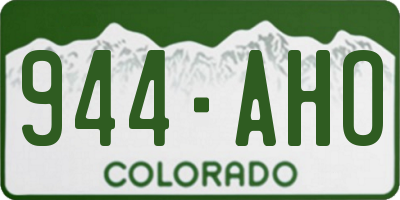 CO license plate 944AHO