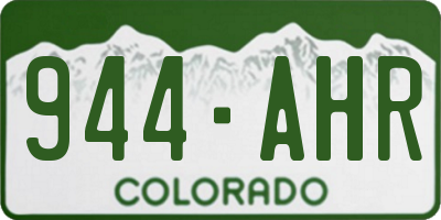CO license plate 944AHR