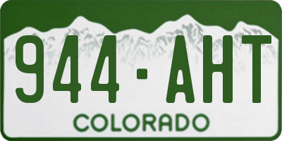 CO license plate 944AHT