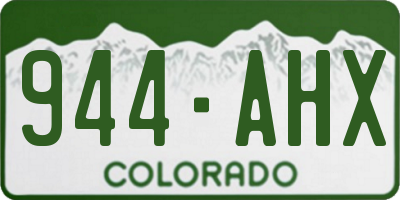 CO license plate 944AHX