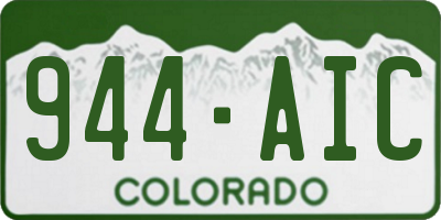 CO license plate 944AIC