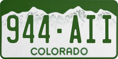 CO license plate 944AII