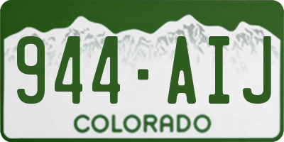 CO license plate 944AIJ