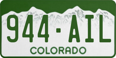 CO license plate 944AIL