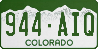 CO license plate 944AIQ