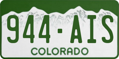 CO license plate 944AIS