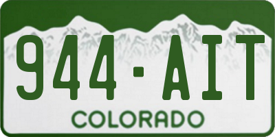 CO license plate 944AIT