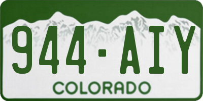 CO license plate 944AIY