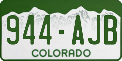 CO license plate 944AJB