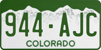 CO license plate 944AJC