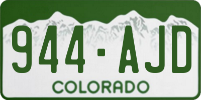 CO license plate 944AJD