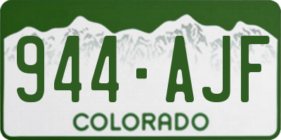 CO license plate 944AJF