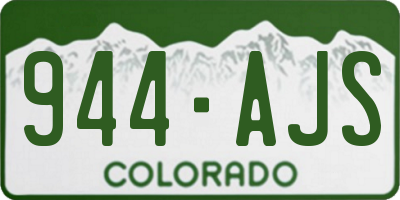 CO license plate 944AJS