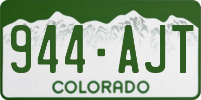 CO license plate 944AJT