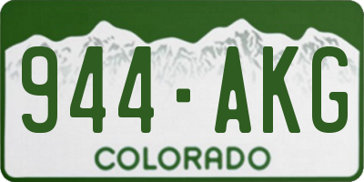 CO license plate 944AKG
