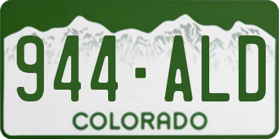 CO license plate 944ALD