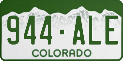 CO license plate 944ALE