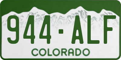 CO license plate 944ALF