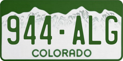 CO license plate 944ALG