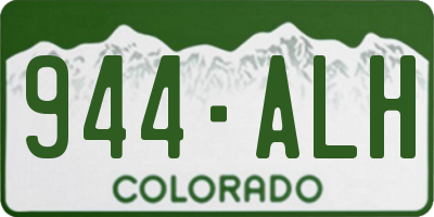 CO license plate 944ALH