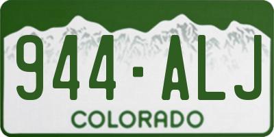 CO license plate 944ALJ
