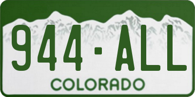 CO license plate 944ALL