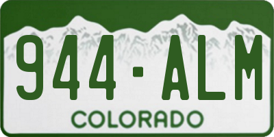 CO license plate 944ALM