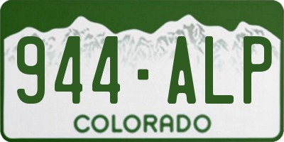 CO license plate 944ALP