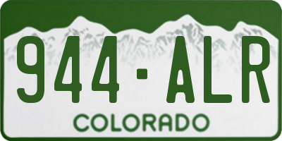 CO license plate 944ALR