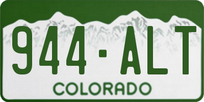 CO license plate 944ALT