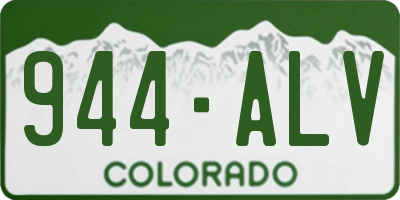 CO license plate 944ALV
