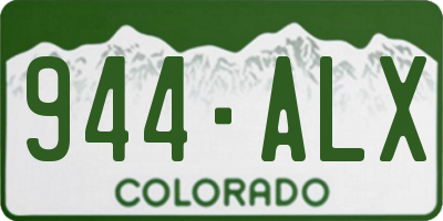 CO license plate 944ALX