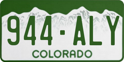 CO license plate 944ALY