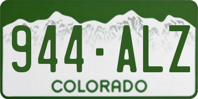 CO license plate 944ALZ
