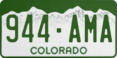 CO license plate 944AMA