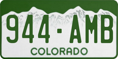 CO license plate 944AMB