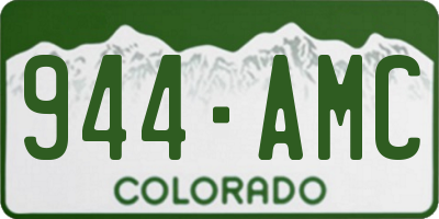 CO license plate 944AMC