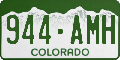 CO license plate 944AMH