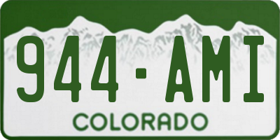 CO license plate 944AMI