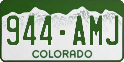CO license plate 944AMJ