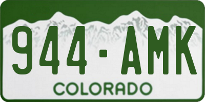 CO license plate 944AMK