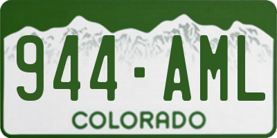 CO license plate 944AML