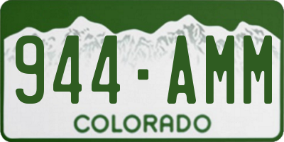 CO license plate 944AMM