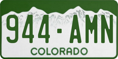 CO license plate 944AMN