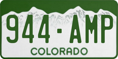 CO license plate 944AMP