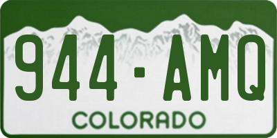 CO license plate 944AMQ