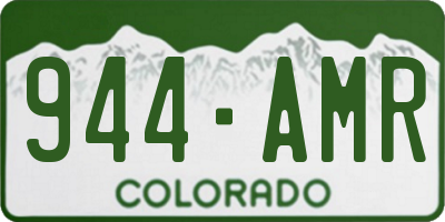 CO license plate 944AMR