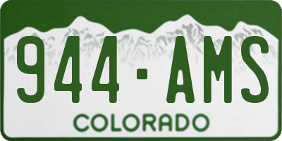 CO license plate 944AMS